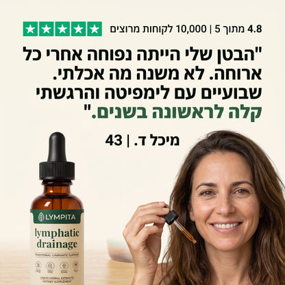 טיפות ניקוז לימפטי מ-4 צמחים של לימפיטה®